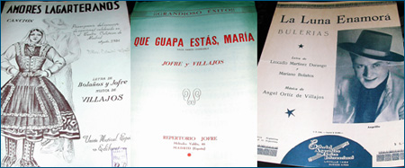 Colección de portadas de partituras de Ortíz de Villajos.