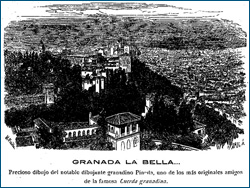 La Feria Real de Ganados y Granada La Bella. Dos de sus últimos dibujos de su etapa granadina. 1866.